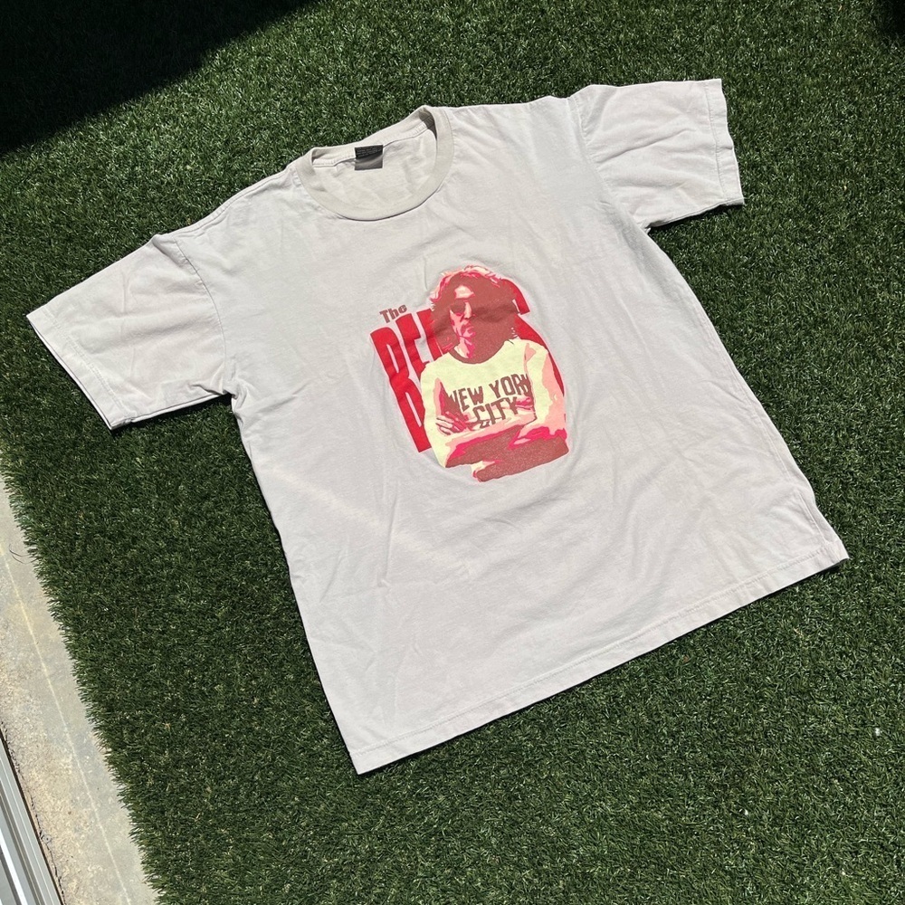 VTG 00’s John Lennon Beatles Tan Shirt - Picture 2 of 5